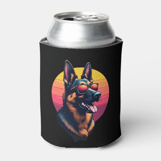 Funny German Shepherd Dog Design Art Kostüm Outfi Dosenkühler (Kanne Vorderseite)