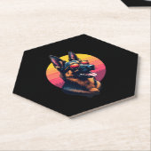 Funny German Shepherd Dog Design Art Kostüm Outfi Untersetzer (angewinkelt)