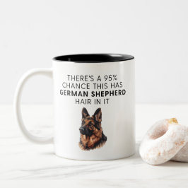 Funny German Shepherd Dog Hair Zweifarbige Tasse