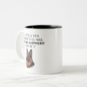 Funny German Shepherd Dog Hair Zweifarbige Tasse (Vorderseite Links)