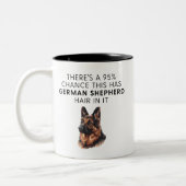Funny German Shepherd Dog Hair Zweifarbige Tasse (Links)