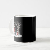 Funny German Shepherd Dog In The Snow Tree Christm Kaffeetasse (Vorderseite Links)