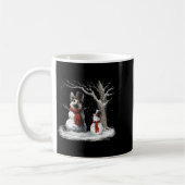 Funny German Shepherd Dog In The Snow Tree Christm Kaffeetasse (Links)
