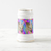 Funny German Shepherd Dog & Ostersonnige Ohren Bierglas (Mittel)