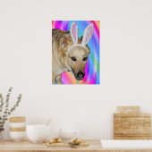 Funny German Shepherd Dog & Ostersonnige Ohren Poster (Küche)