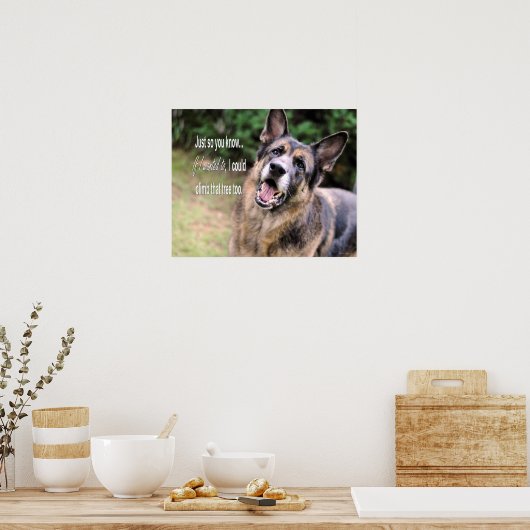 Funny German Shepherd Dog Poster Print (Küche)