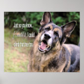 Funny German Shepherd Dog Poster Print (Vorne)