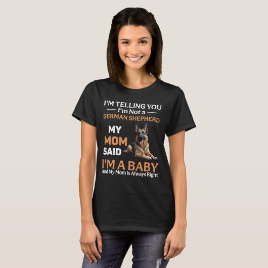 Funny German Shepherd Dog T-Shirt (Vorne ganz)