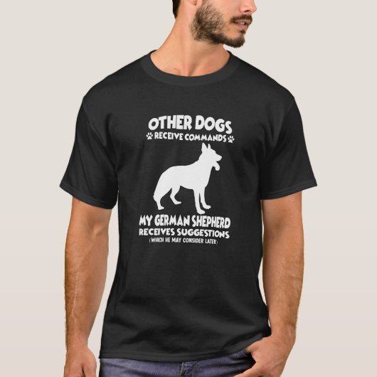 Funny German Shepherd dog training dog owners Prem T-Shirt (Vorderseite)