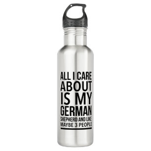 Funny German shepherd Edelstahlflasche