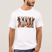 Funny German Shepherd Halloween Hund Lover T-Shirt (Vorderseite)