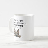 Funny German Shepherd, Peeking Dog Owner Geschenk Kaffeetasse (Vorderseite Links)