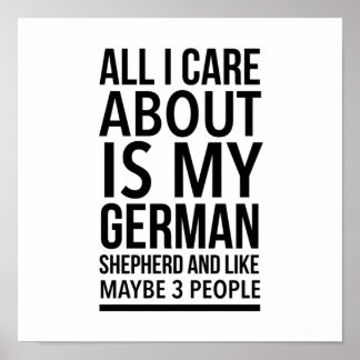 Funny German shepherd Poster