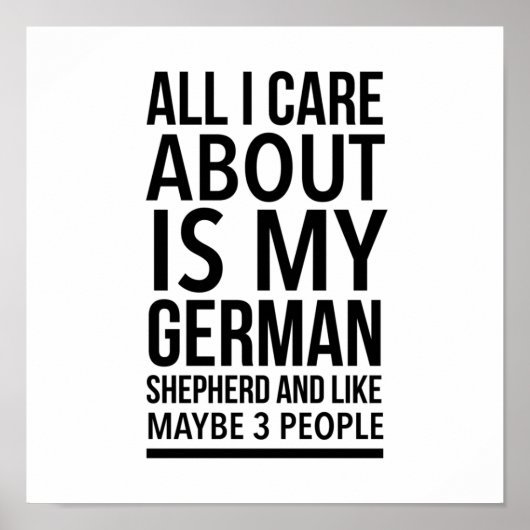 Funny German shepherd Poster (Vorne)