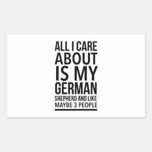 Funny German shepherd Rechteckiger Aufkleber
