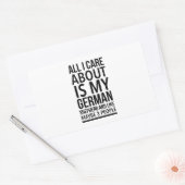 Funny German shepherd Rechteckiger Aufkleber (Umschlag)