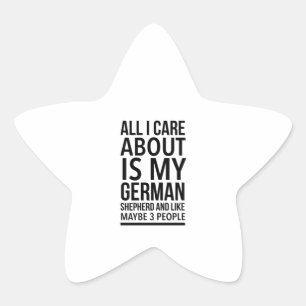 Funny German shepherd Stern-Aufkleber