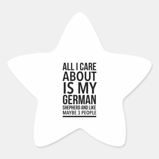 Funny German shepherd Stern-Aufkleber (Vorderseite)