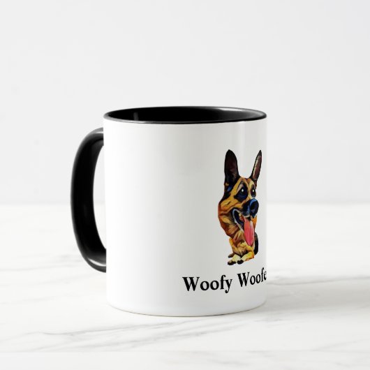 Funny German Shepherd Tasse (Vorderseite Links)