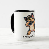 Funny German Shepherd Tasse (Vorderseite Links)
