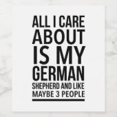 Funny German shepherd Weinetikett (Einzelnes Label)