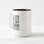 Funny German shepherd Zweifarbige Tasse (Vorderseite Links)