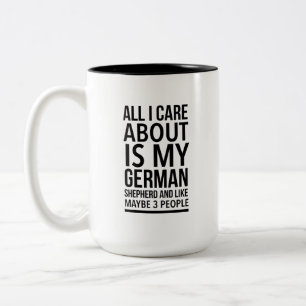 Funny German shepherd Zweifarbige Tasse