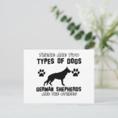 Funny German shepherds Designs Postkarte (Stehend Vorderseite)