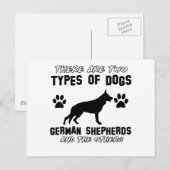 Funny German shepherds Designs Postkarte (Vorne/Hinten)