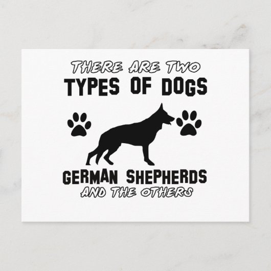 Funny German shepherds Designs Postkarte (Vorderseite)