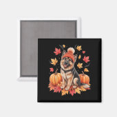 Funny German Shepherfall vom Herbst lässt Dog Lov Magnet (Vorderseite/Rückseite)