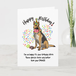 Funny German Sherd Birthday Card Donuts Einladung