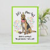 Funny German Sherd Birthday Party Einladung (Stehend Vorderseite)