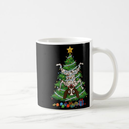 Funny German Shorthaired Inter Dog Christmas Tree Kaffeetasse (Rechts)