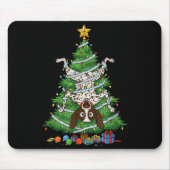 Funny German Shorthaired Inter Dog Christmas Tree Mousepad (Vorne)