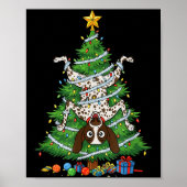 Funny German Shorthaired Inter Dog Christmas Tree Poster (Vorne)