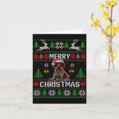 Funny German Shorthaired Inter Dog Ugly Xmas Sweat Karte (Gelbe Blume)