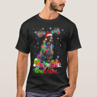 Funny German Shorthaired Pointer Dog Merry Christm T-Shirt
