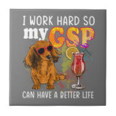 Funny German Shorthaired Pointer Gifts GSP Lover Fliese (Vorderseite)