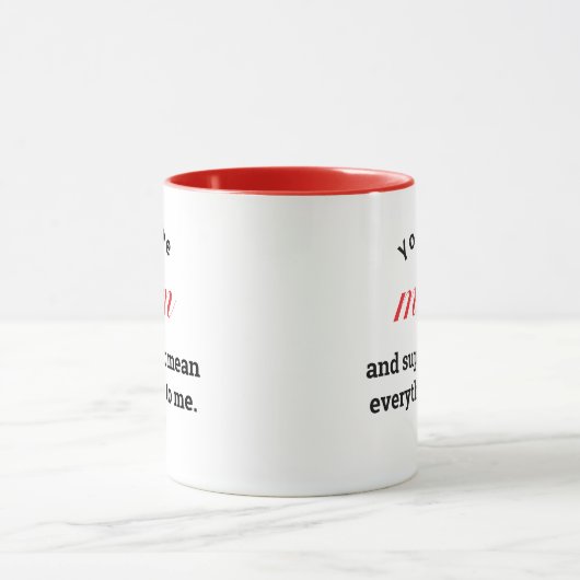 Funny Geschenk an Mama Typografy Mütter Day Tasse (Zentrum)