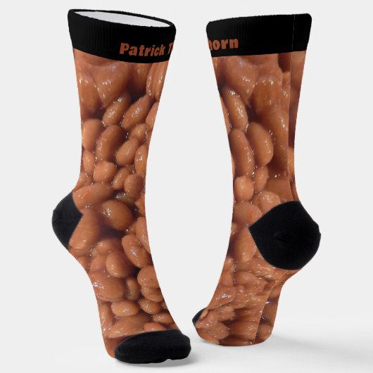 Funny Geschenk Bohnen gebacken mit Individuelle Na Socken (Gewinkelt)