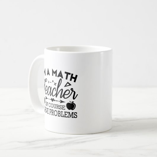 Funny Geschenk für Mathelehrer Kaffeetasse (Vorderseite Links)