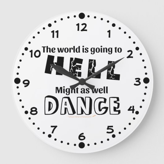 Funny Geschenk für Tänzer, die auf der Welt Tanz f Große Wanduhr (Vorderseite)