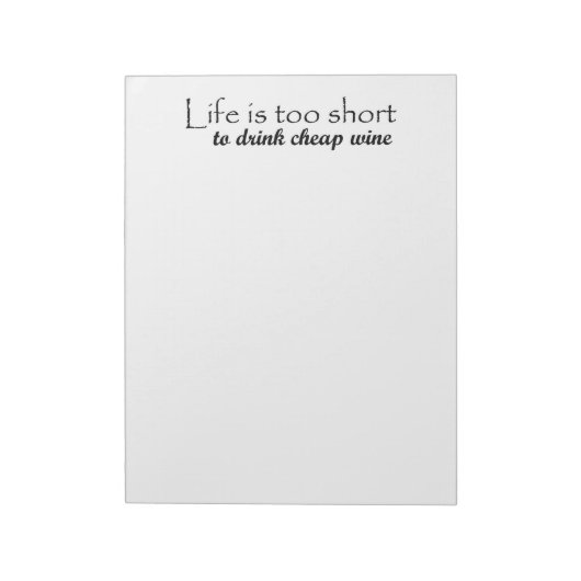 Funny Geschenk Ideen Geschenke Wein Zitat große No Notizblock (Rotiert)