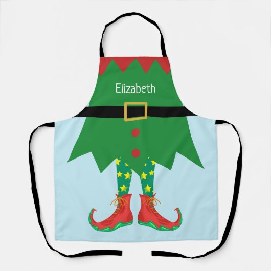Funny Geschenk Weihnachten Elf Weihnachten Helferu Schürze (Vorderseite)