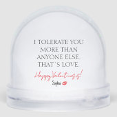 Funny Geschenke für Ehemann oder Ehefrau VDay Red Schneekugeln (Rückseite)