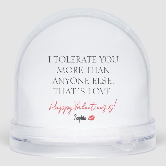 Funny Geschenke für Ehemann oder Ehefrau VDay Red Schneekugeln (Rückseite)