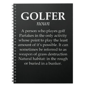 Funny Geschenke für Golfer mit Joke Quote Sport Notizblock