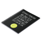 Funny Geschenke für Tennis Players Sportveranstalt Notizblock (Linke Seite)