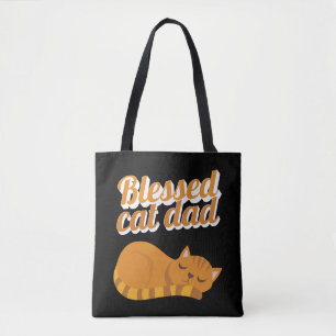 Funny gesegnet Cat Vater Orange Tabby Cat Feline Tasche